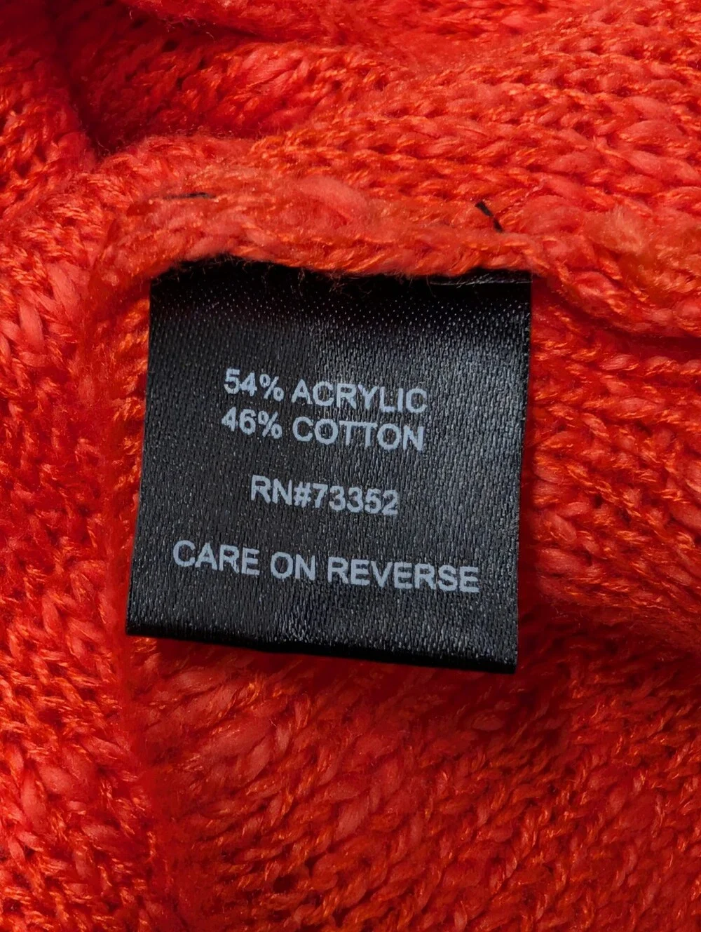 A&J Red Knit Cardigan Sweater Women's Shawl Collar Open Front Pockets Sz L NWT